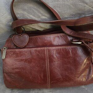 Kim Roger Shoulder/Crossbody Faux Leather Burgandy Purse